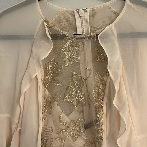 BCBGMaxAzria Cream and Tan Dress - Picture 3 of 10